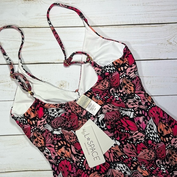 L*Space | Topanga One Piece Swimsuit In Wings N Things Butterfly Print | S - Picture 9 of 13